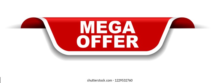 red and white banner mega offer