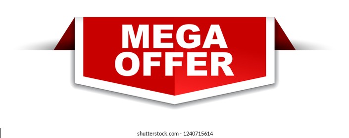red and white banner mega offer