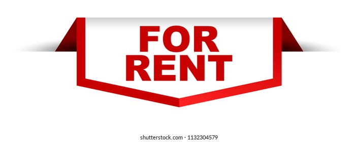 red and white banner for rent
