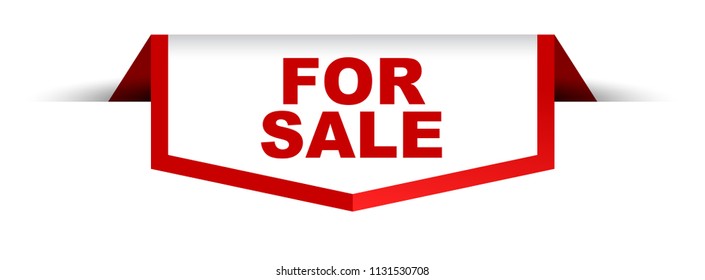 red and white banner for sale