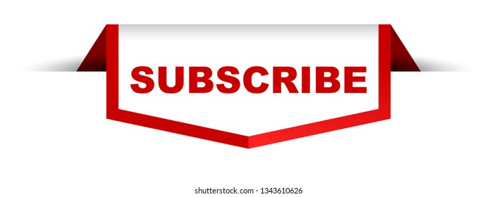 red and white banner subscribe