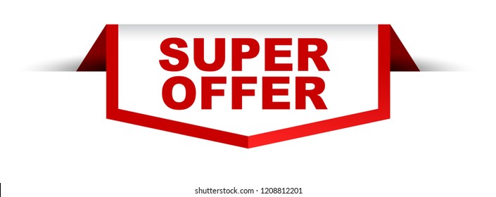 red and white banner super offer