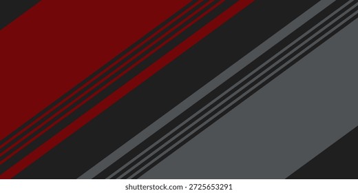 Rot weiß und schwarz abstrakte Hintergrund-Ebene auf hellen Raum mit diagonalen Linien Effekt Dekoration. Modernes Design Element Ausschnitt Stil Konzept für Web-Banner, Flyer, Karte oder Sport.