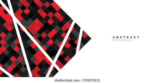 Red white black background with abstract wave spiral modern element for banner, presentation design and flyer