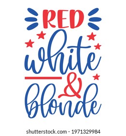 Red White and Blonde vector arts