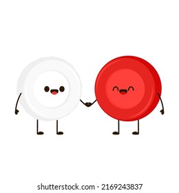 Red And White Blood Cell Character Design.