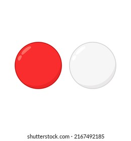 Red And White Blood Cell Icon Design.