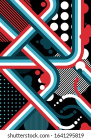 Red White and Blue Abstract Background Vector