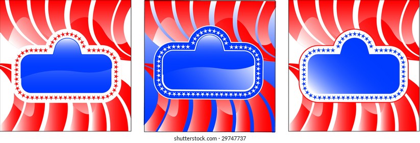 red white and blue banner vector