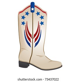 red white blue cowboy boot