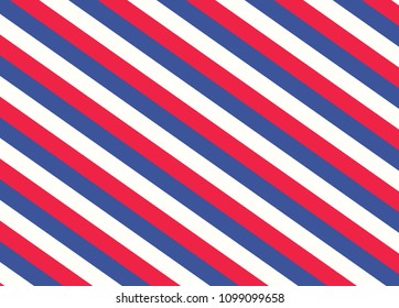 Red, White and Blue Diagonal Stripes