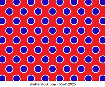 Red, White and Blue Dots