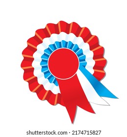 Emblema rojo blanco y azul