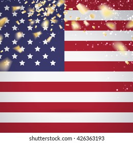 Red white and blue flag.
