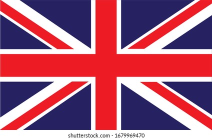 The red, white and blue flag, the flag of the Great Britain 