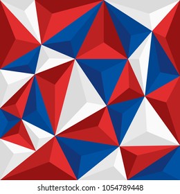 Red white and blue geometric vector background