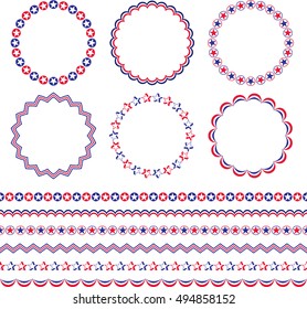 red white blue patriotic frames and borders