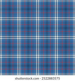 Red White and Blue Plaid creating a seamless pattern print background