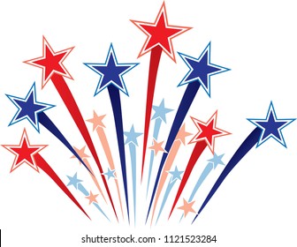 Red White Blue Stars Stock Vector (royalty Free) 1121523284 