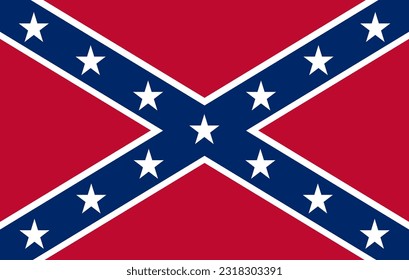 Red White Blue Stars and Bars Confederate United States of America USA Flag Banner Logo Sign Symbol Emblem Badge Icon Sigil Vector EPS PNG Transparent No Background Clip Art