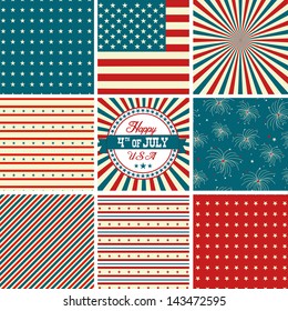 Red White And Blue, stars and stripes - USA backgrounds