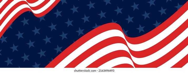 Red, White, Blue and stars United States flag style background