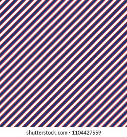 Red, White, and Blue Stripes Seamless Pattern - Diagonal stripes in red, white, and blue