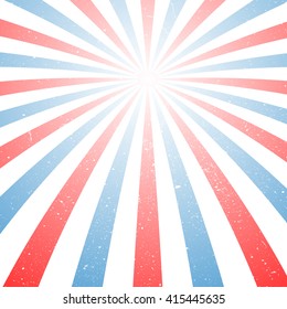 Red White And Blue Stripes, Sunburst, Star Burst, Memorial Day Concept