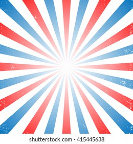 Red White And Blue Stripes, Sunburst, Star Burst, Memorial Day Concept