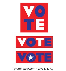 red white blue vote graphics