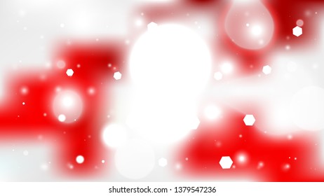 Red and White Blurred Lights Background