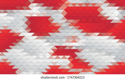 Red and white blurry background with diamond grid. Vector Abstract Background. Triangle Background. Vector illustration