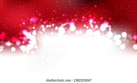 Red and White Bokeh Background Vector Graphic