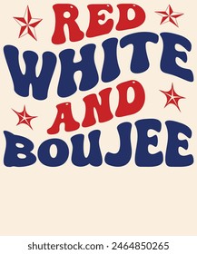 Red white and boujee Graphic Design