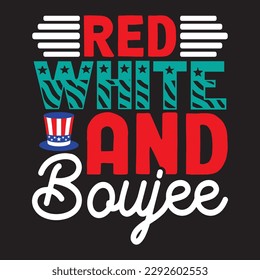 Blanco Rojo Y Boujee 
Archivo vector de diseño de camisetas
