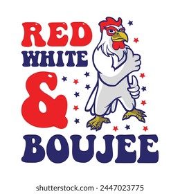 Rojo blanco BOUJEE diseño de Vector