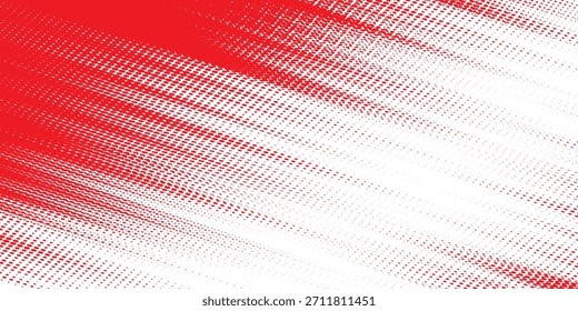 Escova vermelha e branca grunge set envolva o modelo de adesivo do carro abstrato conceito de banner. Combinação de linhas de meio-tom esportivas de cores vermelho e branco. Design de espírito vermelho branco. Vetor eps10