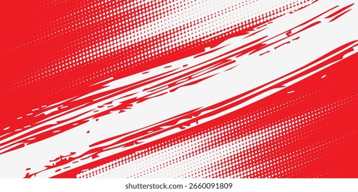 vermelho e branco escova envoltório carro adesivo padrão abstrato banner esportivo linhas cor vermelha e branca combinação grunge escova moderno padrão automobilista design vetor.	
