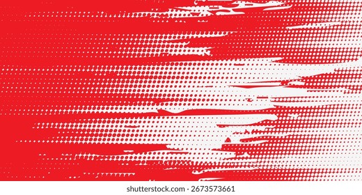 rot und weiß Pinsel Wrap Auto Aufkleber Muster abstrakte Banner sportliche Linien rot und weiß Farbkombination Grunge Pinsel modernes Muster Renn Motorsport Vektordesign.	
