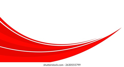 red and white business wave banner background. overlapping vector wave background. good for background design