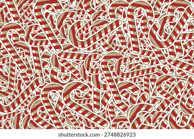 Red And White Candy Cane Pattern