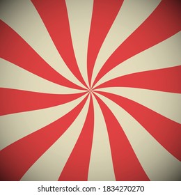 A red and white candy swirl vector with vignette. EPS 10