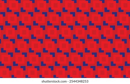 Red and white checkerboard mosaic. Abstract background