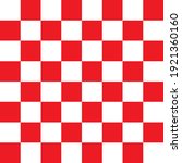 Red and white checkerboard pattern. Seamless vector design suitable for fashion, home wares and branding