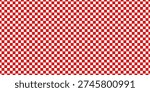 Red and white checkerboard pattern. Seamless vector design suitable for fashion, home wares and branding
