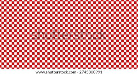 Red and white checkerboard pattern. Seamless vector design suitable for fashion, home wares and branding