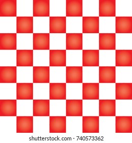 Red and white checkerboard seamless pattern.