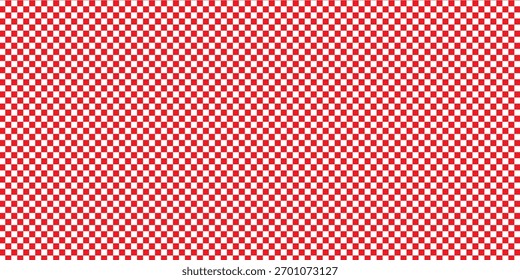 Red and white checkerboard. Square shape pattern seamless vector. Chess board isolated red white abstract background textures pattern seamless.