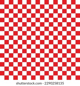 red and white checkered background