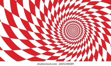 Red and white checkered background. Template for poster design.